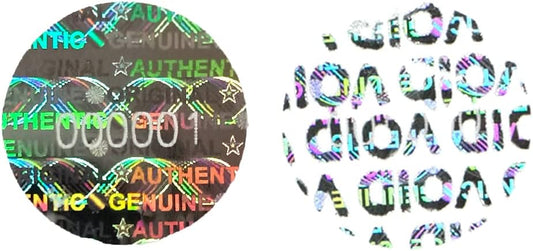 360pcs Security Tamper Evident Seal Warranty Void Original Genuine Authentic Hologram Labels/Stickers / Unique Sequential Serial Numbering Tamper Proof Stickers（0.6inch，Silver,GQYH）