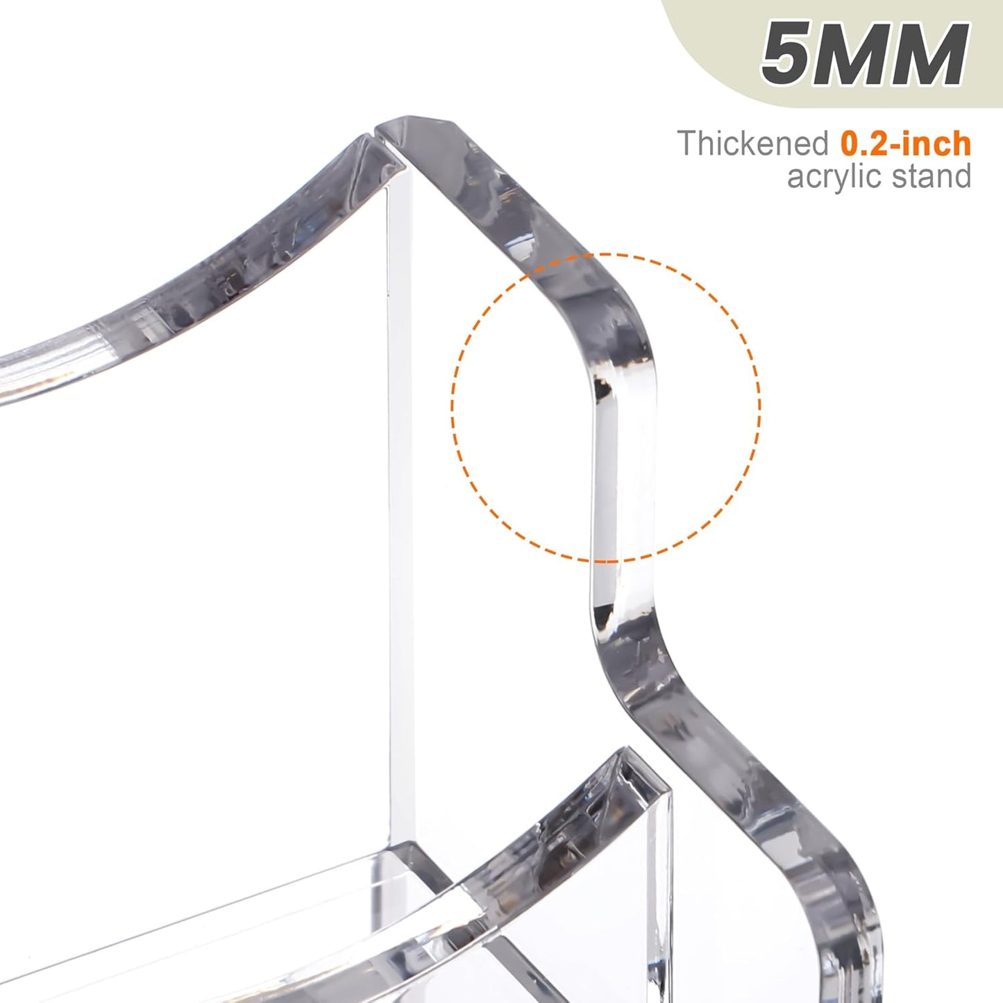 YUXUN Business Card Holder Display for Desk, Clear Acrylic Cards Stand for Women and Men 12 Slots 4 Tier 1 Pack (12slots)…