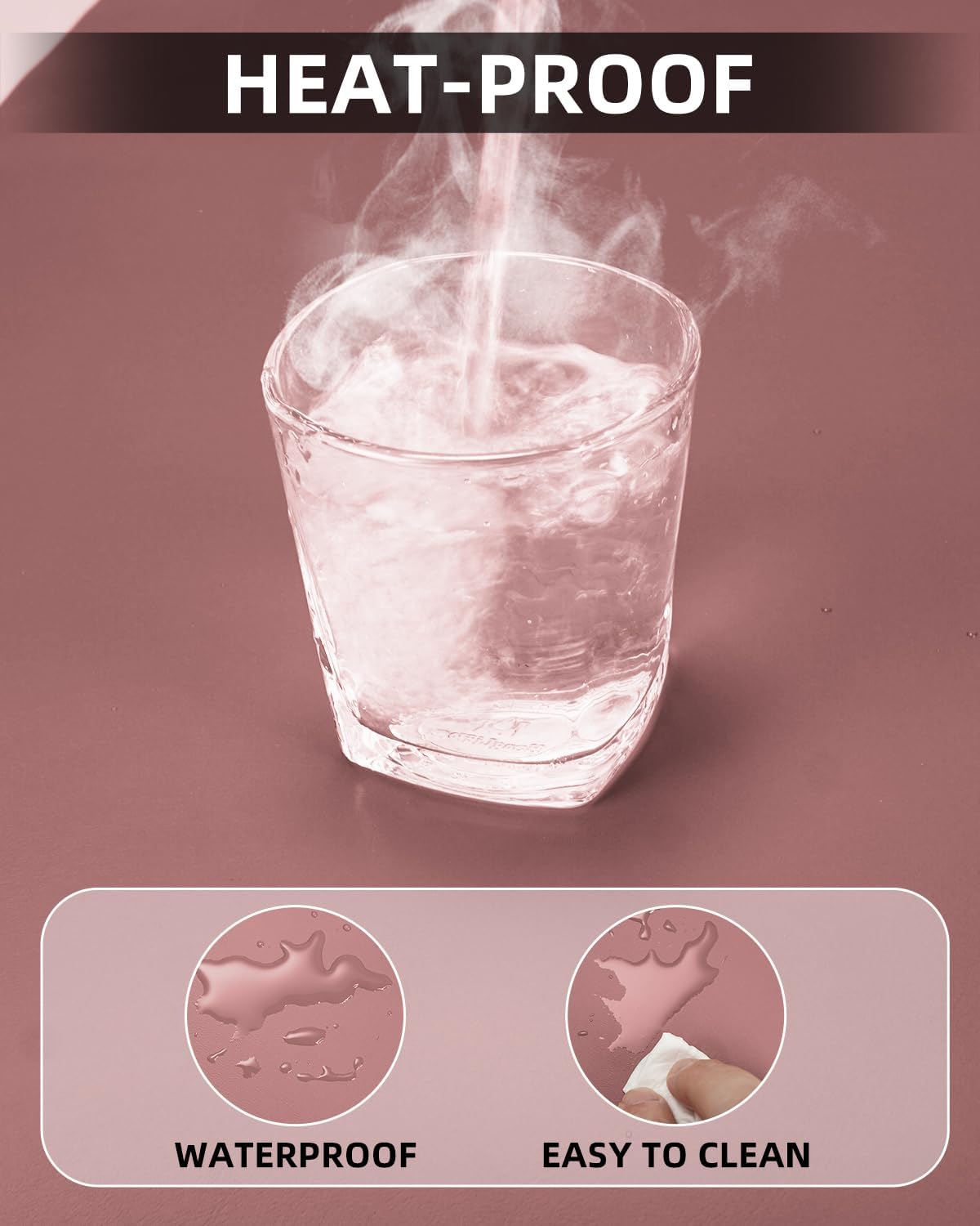 Small Desk Mat,Leather Desk Pad Protector,Desk Mouse pad,Office Desk mat,Laptop Mat for Desk, Non-Slip PU Leather Desk Blotter,Waterproof Desk Writing Pad for Office/Home(31.5"x15.7",Light Purple)