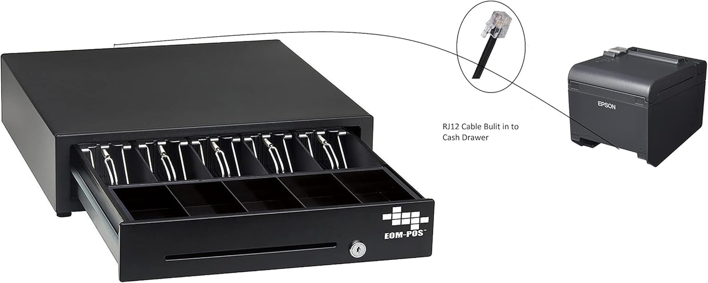 POS Hardware Bundle for Square - Cash Drawer, Thermal Receipt Printer, Barcode Scanner [Compatible with Square Stand and Square Register]