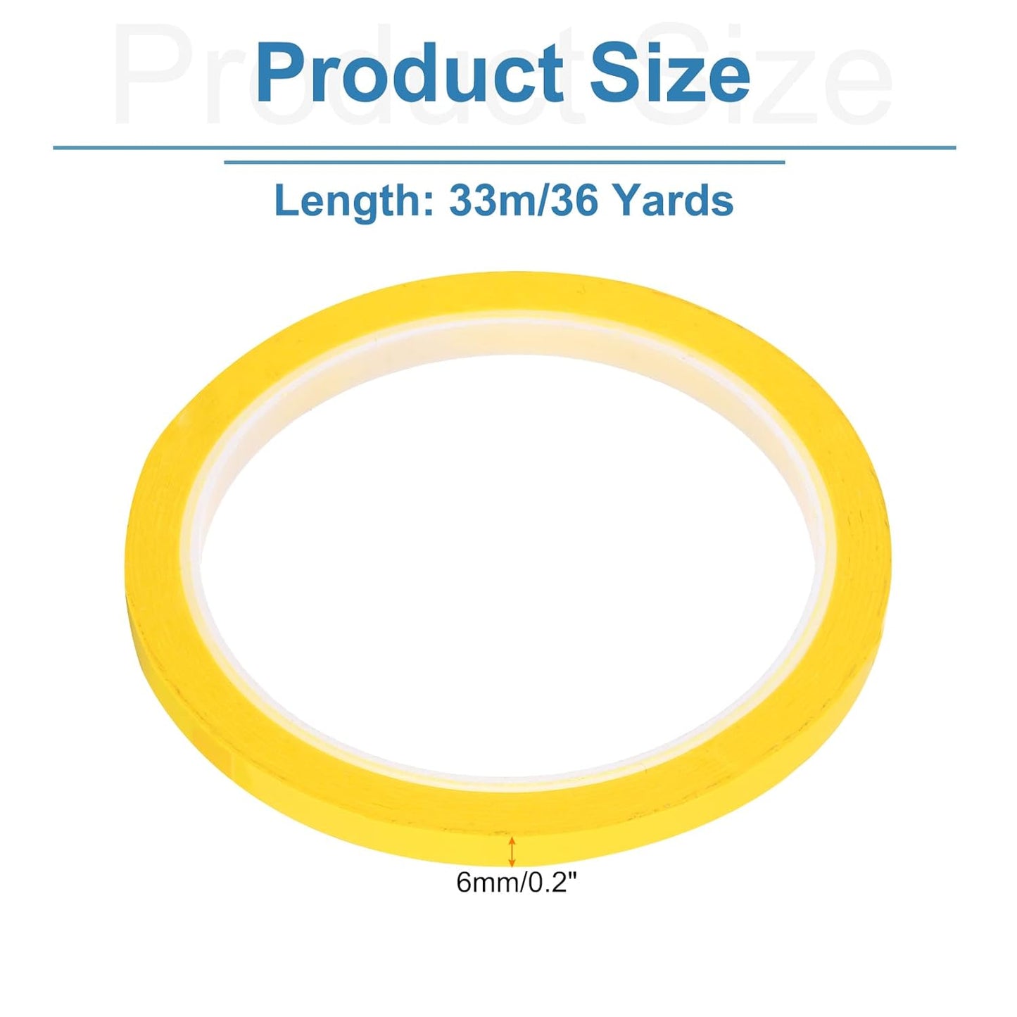 uxcell 1/4" x 36 Yard Graphic Tape Whiteboard Grid Marking Tape Pinstripe Chart Line, Dark Yellow