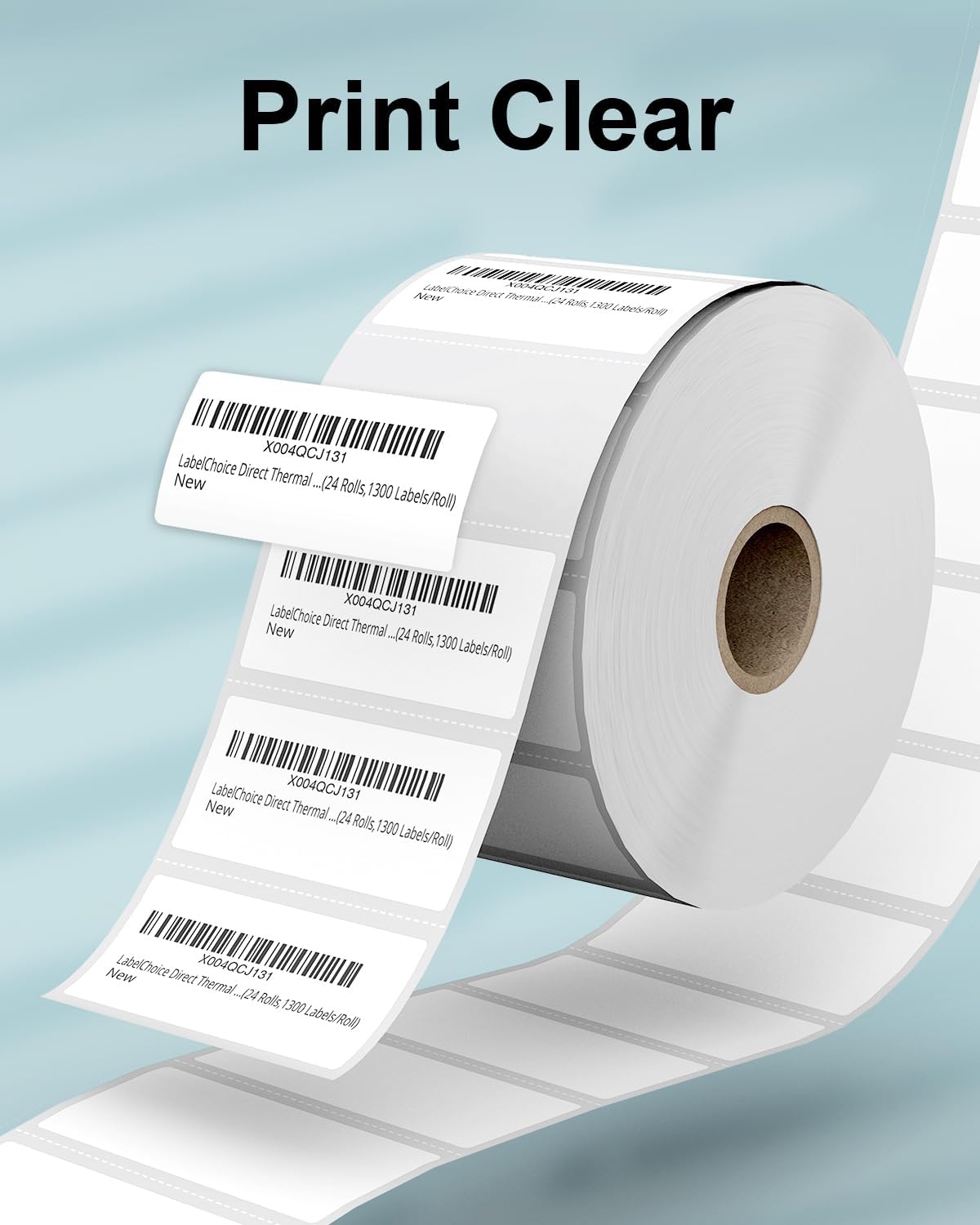 2"x1" 3-Proof Direct Thermal Barcode Labels Rolls for Zebra LP2824 ZD411 ZD410 ZD421 ZD420 GK420D, 24 Rolls 31200 Pcs Waterproof Return Address Label Used with Rollo MUNBYN Desktop Printer