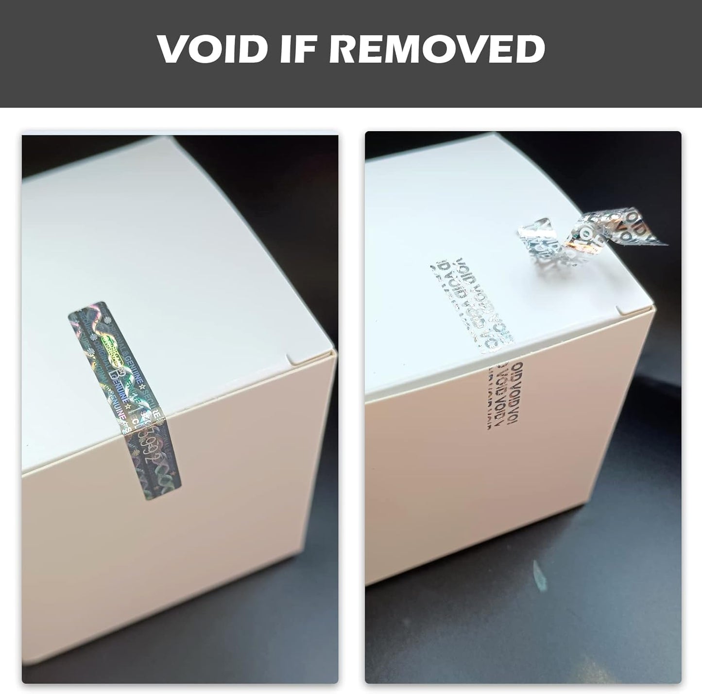 320 pcs Hologram Seals 1.97 x 0.3 Inch, Security Warranty Void Stickers,Tamper evident Holographic Labels with Serial Number