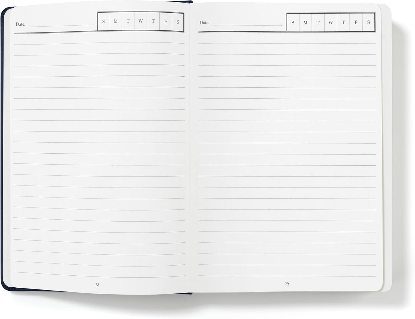 Wykeham's Executive 2026 Undated Daily Journal Planner – US Format – Customization Available (Personalized Royal Blue, 8.5"×5.5" - Undated)