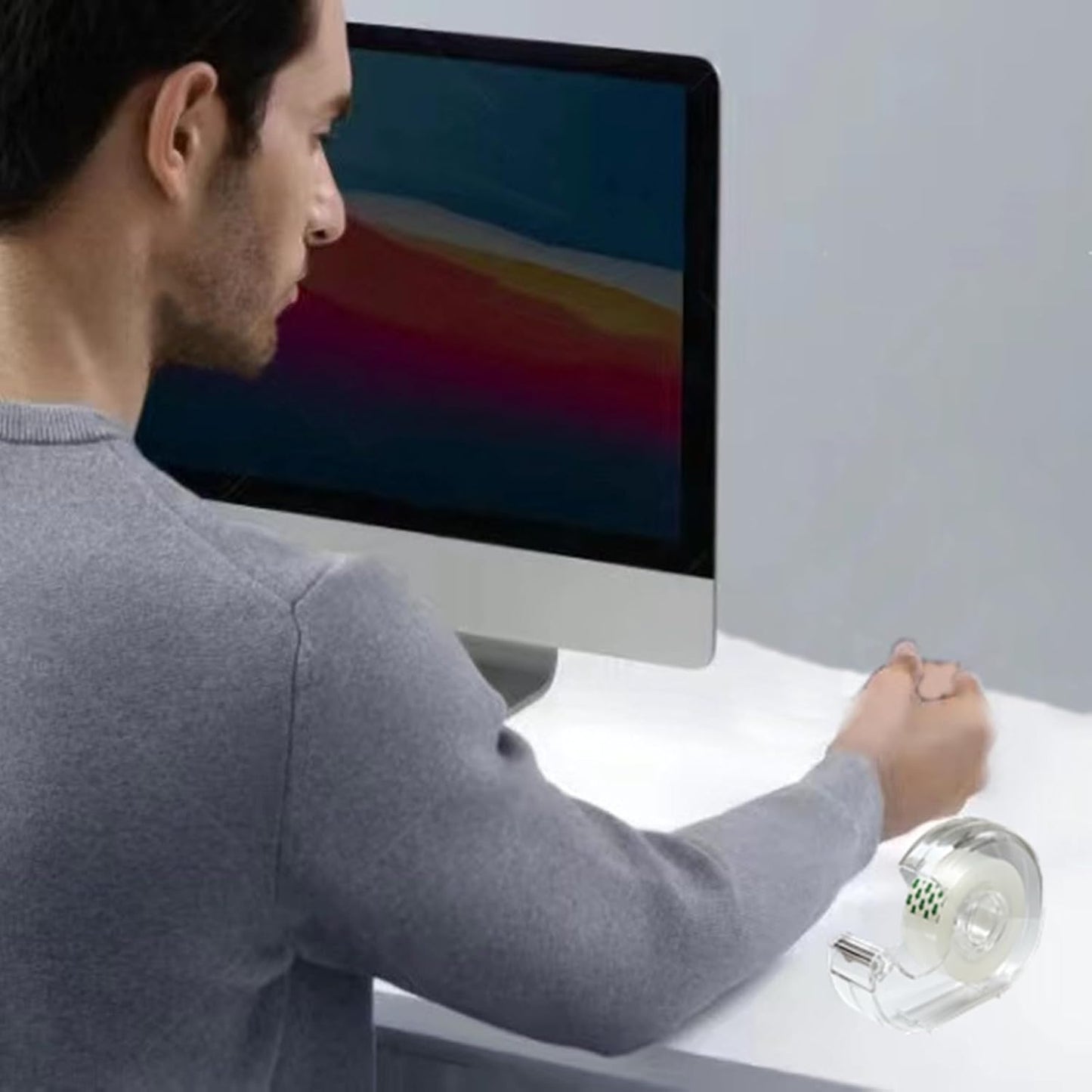 12 Rolls Transparent Tape Refills Rolls 3/4-Inch x 1000 inch, 1 inch Core, Clear Gift Wrapping Tape Refill Roll for Office, Home, School