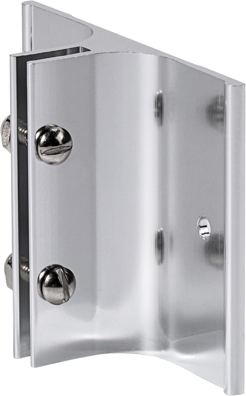 Aluminum Corridor Sign Holder, 10 Pack Direct Sign Mount Bracket, Design for Restroom, Conference Room Classic Silver Signs - 2" Length, 1/8" Substrate - Easy to Install