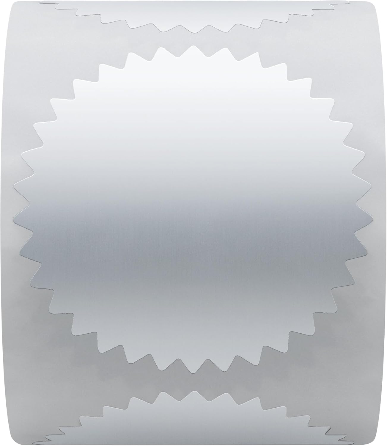 Hybsk 300pcs 2 inch Silver Metallic Certificate Sealing Labels with Serrated Edge Awards Legal Embossing Stickers (Silver)