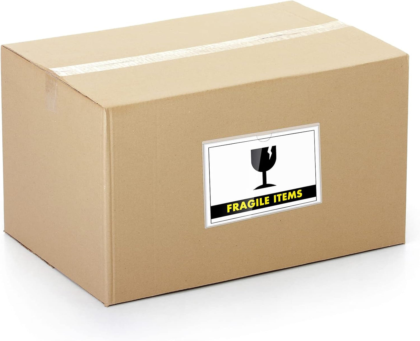 Chinco 30 Pcs Self Adhesive Pockets, Bin Labels for Storage Bins, Clear Pocket Label Sleeves, Plastic Index Card Holder with Top Open for Organizing Bins Box Drawer(5 x 7 Inch)