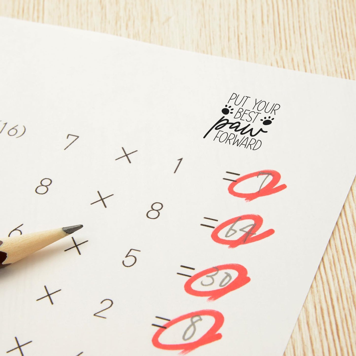 Put Your Best Paw Forward Stamp / 2000 Plus Self Inking Teacher Reward Puppy Prints Stamper / 9/16" Small Black Animal Imprint Planner Worksheet Stamp