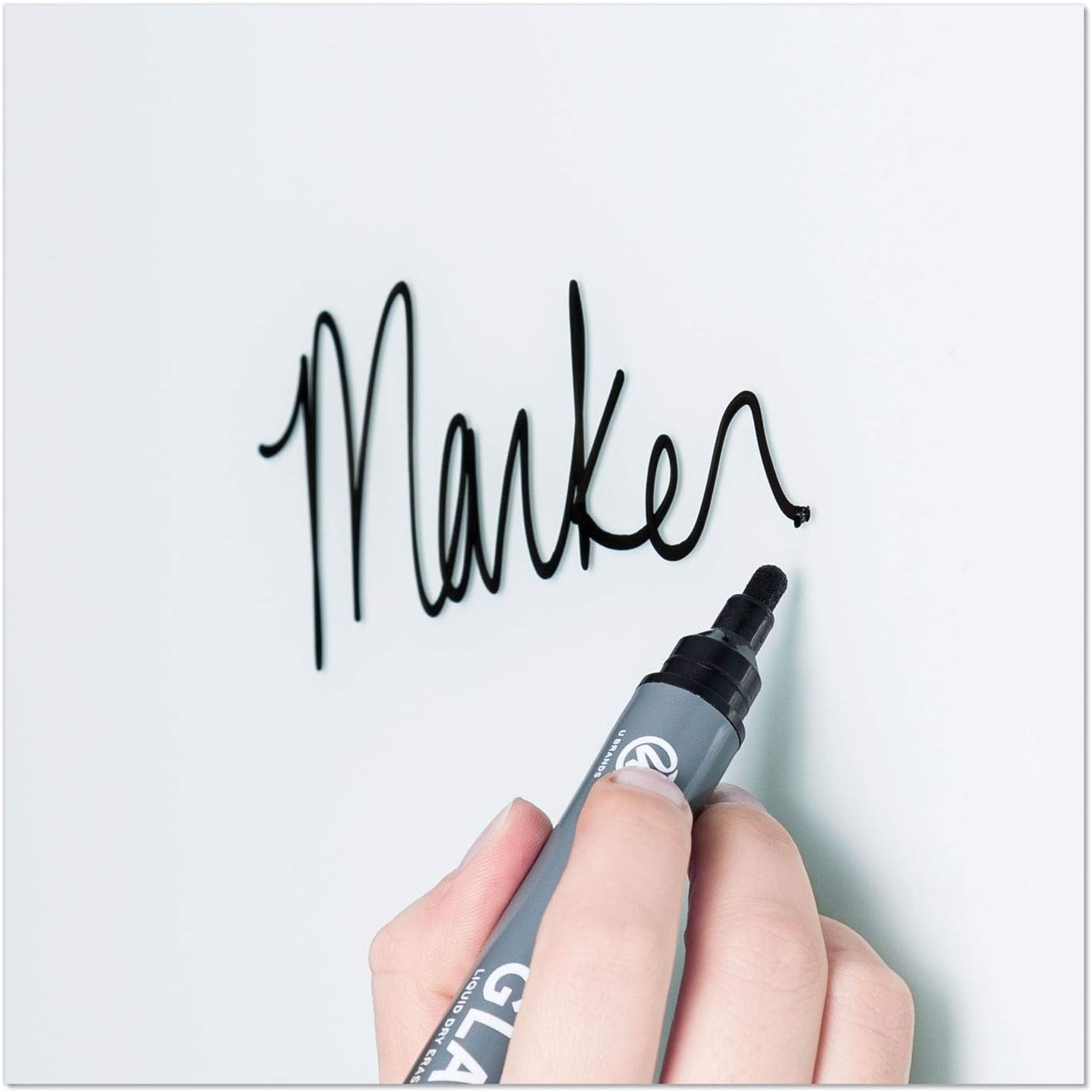 U Brands Magnetic Dry Erase Board White Board, Office Supplies, White, with Eraser, Markers, Magnet, 12” Tray, 4mm, 36" x 24"