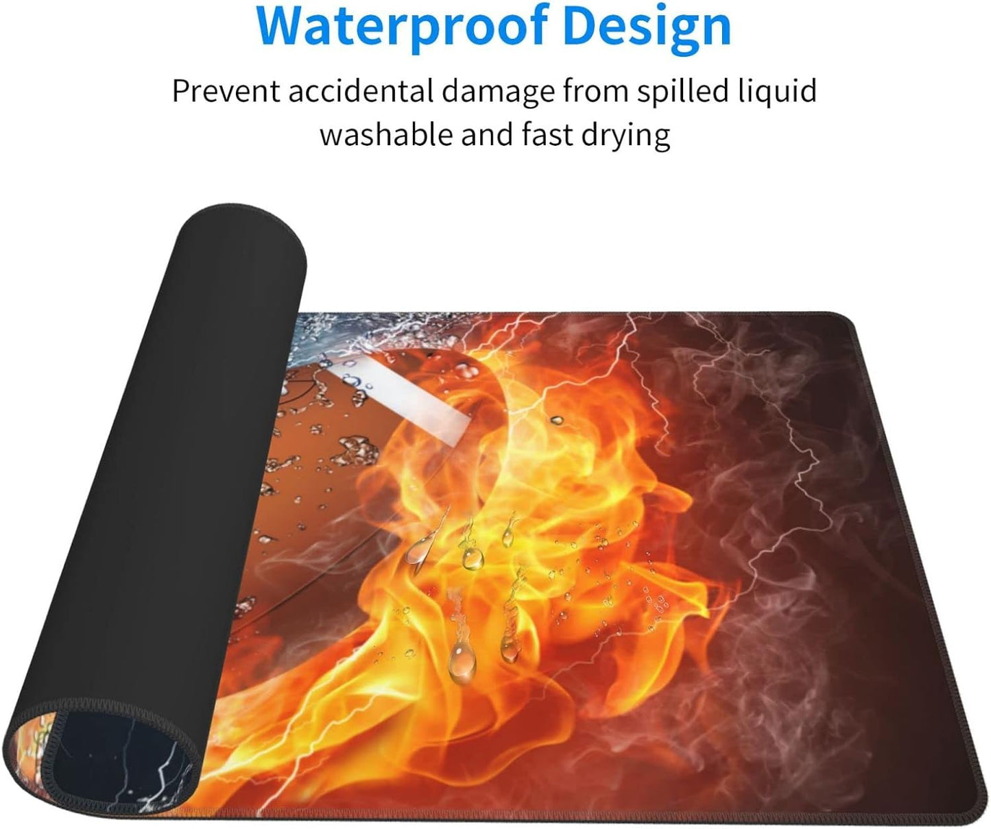 Boys Large Mouse Pad with Football Pattern, 29.5"x15.8" Sports Desk Mat Extended Gaming Mousepad with Non-Slip Rubber Base, Waterproof Computer Keyboard Laptop Desk Pad for Adult Kids Office Home Work