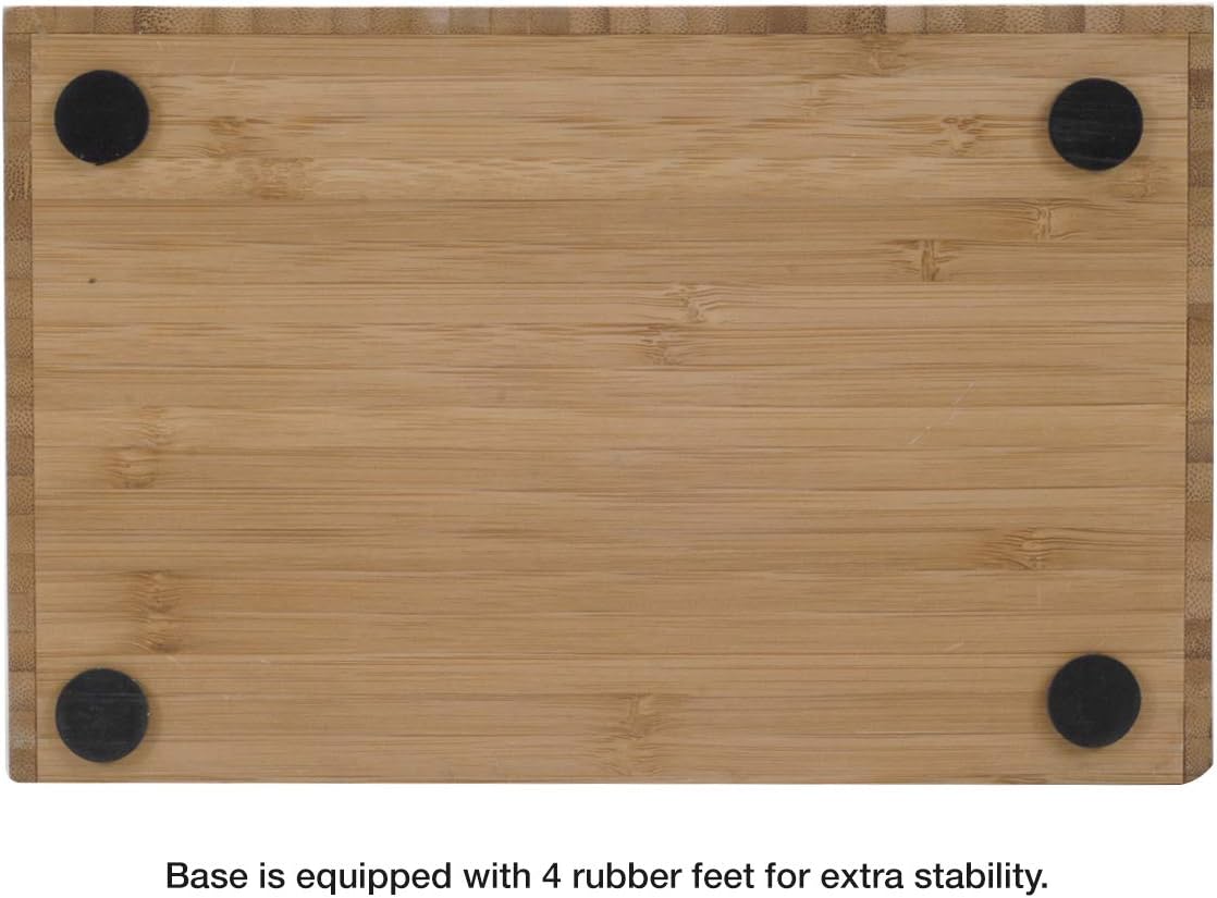 MobileVision Bamboo Charging Station & Multi Device Organizer Slim Version for Smartphones, Tablets, and Laptops