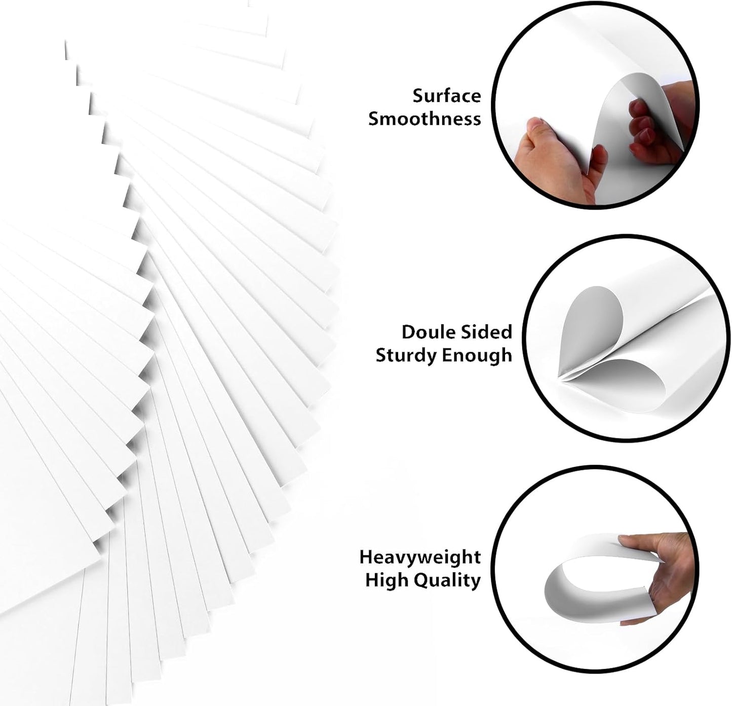 OcePor 200 Sheets White Cardstock 11” x 17”, 92lb/250gsm Card Stock, Thick Card Stock Paper, Heavy Cardstock Paper for Printer, Resume, Scrapbooks, Art, Crafts, Business Cards