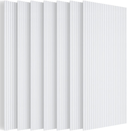 BUBOS 10 Pack Large Acoustic Panels,47.2" X 23.6" X 0.4" Acoustical Wall Panel,Self-Adhesive Sound Proof Foam Panels, Decorative Soundproof Wall Panels for Home Studio Office (White)