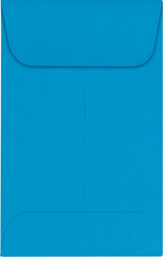LUXPaper #1 Coin Envelopes | 2 1/4" x 3 1/2" | Pool Blue | 80lb. Text | 500 Qty
