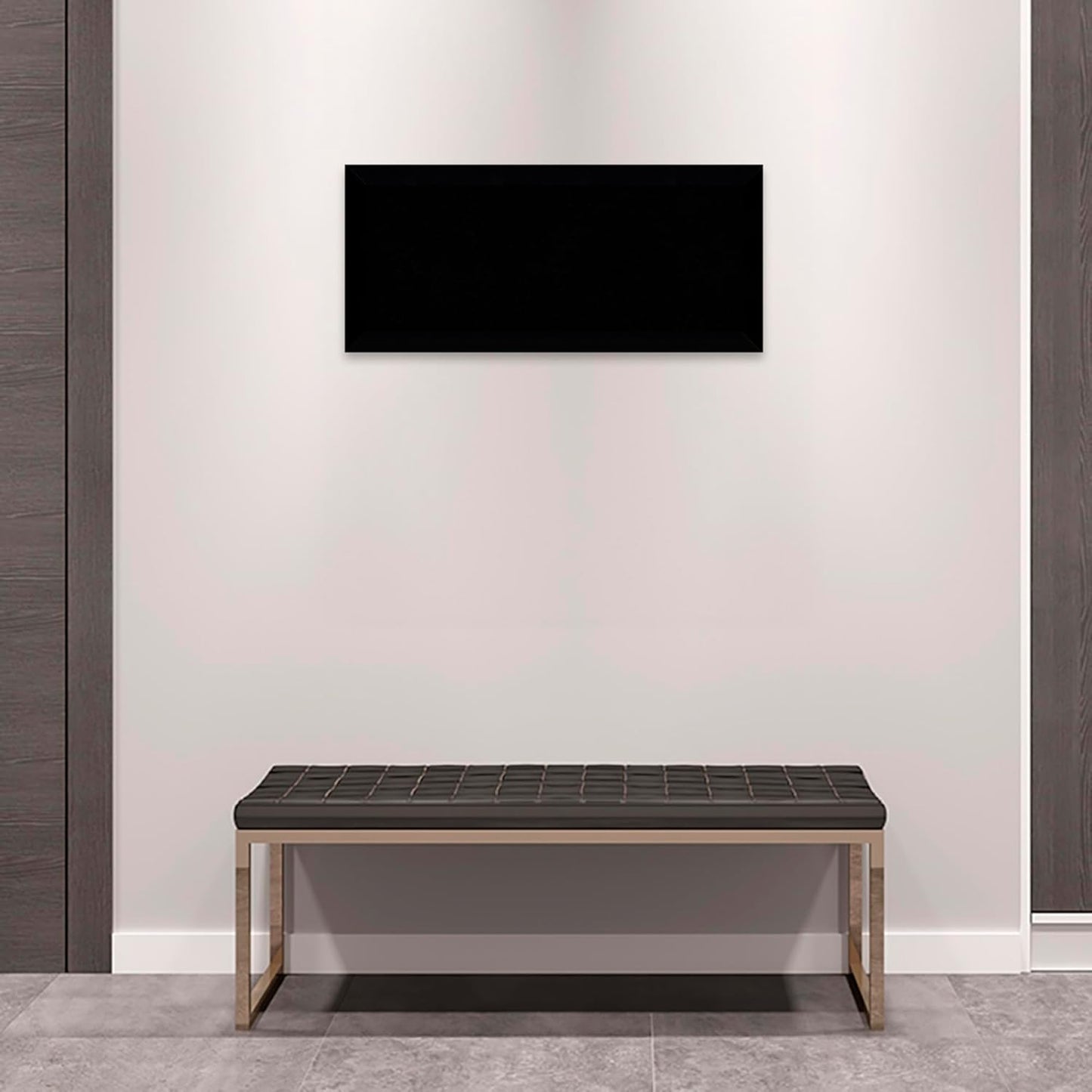 Amanti Art Black Cork Board for Wall, 15x33 Vision Board with Black Wood Frame, Medium Corkboard Office Decor for Home Organization, Modern Corkboard Pinboard to Display Items for Home Organization