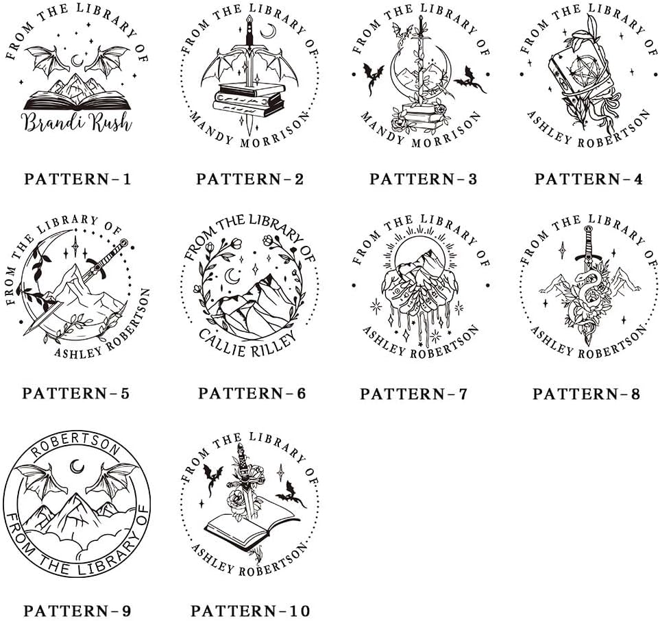 CALLIE from The Library of | Ex Libris | Personalized Book Embosser Stamp | Custom Sword Theme Book Stamp | Stamp Your Library | Gifts for Book Lovers