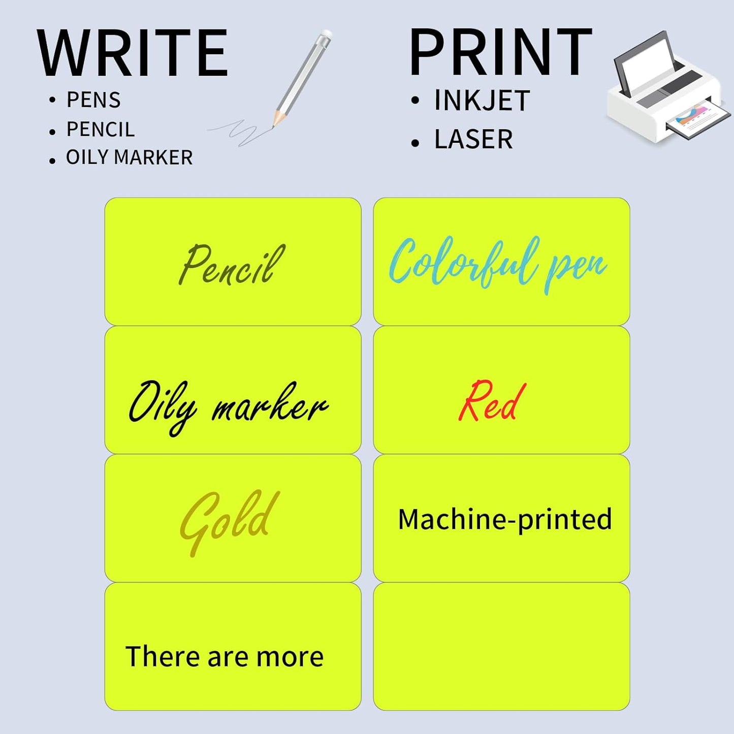 Shipping Labels Stickers, 2"×4" Printable Mailing Label for Laser/Inkjet Printing- Matte, Permanent Adhesive Labels Stickers (Fluorescent Yellow)