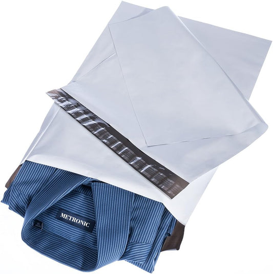 Metronic Poly Mailers 10x13 100 PC, Small White Shipping Bags Mailing Envelopes Self Seal, Mailers Poly Bags for Shipping Waterproof and Tear-Proof, Mailing Bag Packaging Bags for Small Business