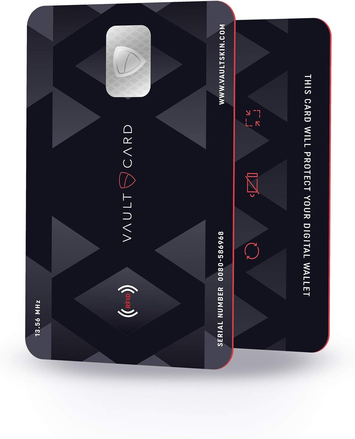 VAULTCARD - RFID Blocking & Jamming Credit & Debit Card Protection for Wallet and Passport - Superior NFC Anti-Theft, Patented Multi-Card Defense