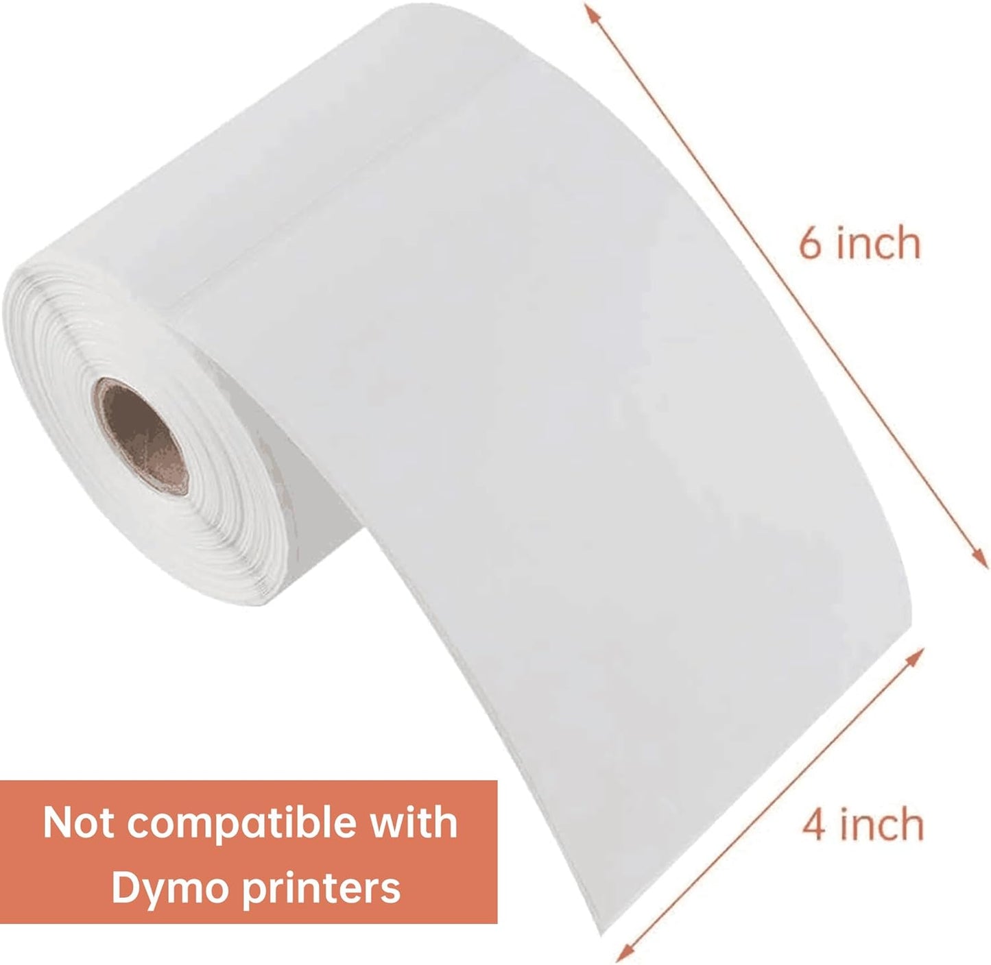 L LIKED 4000 Count 4" x 6" Direct Blank Thermal Shipping Labels with 250 Labels/Roll - Compatible with Zebra 2844 ZP-450 ZP-500 ZP-505 (16 Rolls)