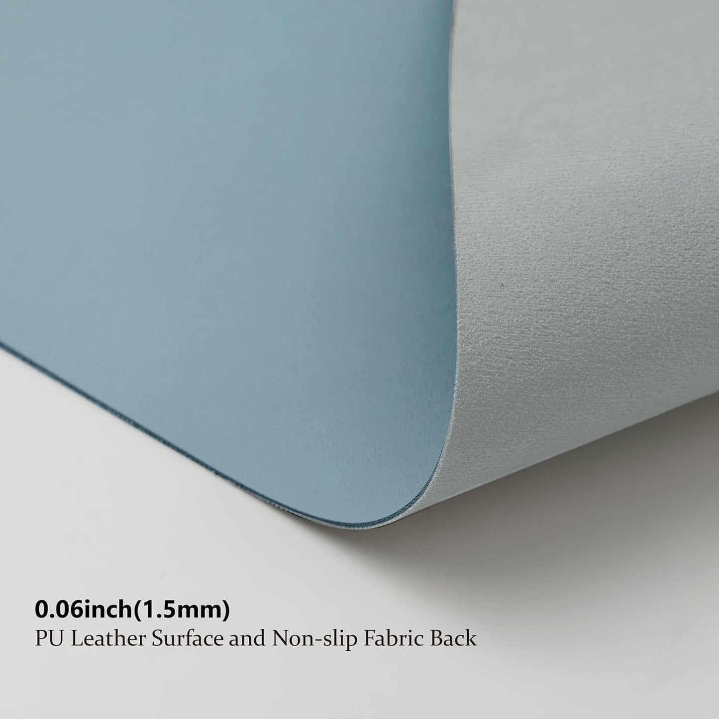 Large Desk Mat - 47.2"x 17" Non-Slip PU Desk Pad for Office and Home - Ideal for Large Mouse Pad and Desk Mats on Top of Desks(Light Blue)
