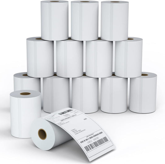 MFLABEL 80 Rolls 4x6 Direct Thermal Blank Shipping Labels for Thermal Printer Shipping Labels with Perforated