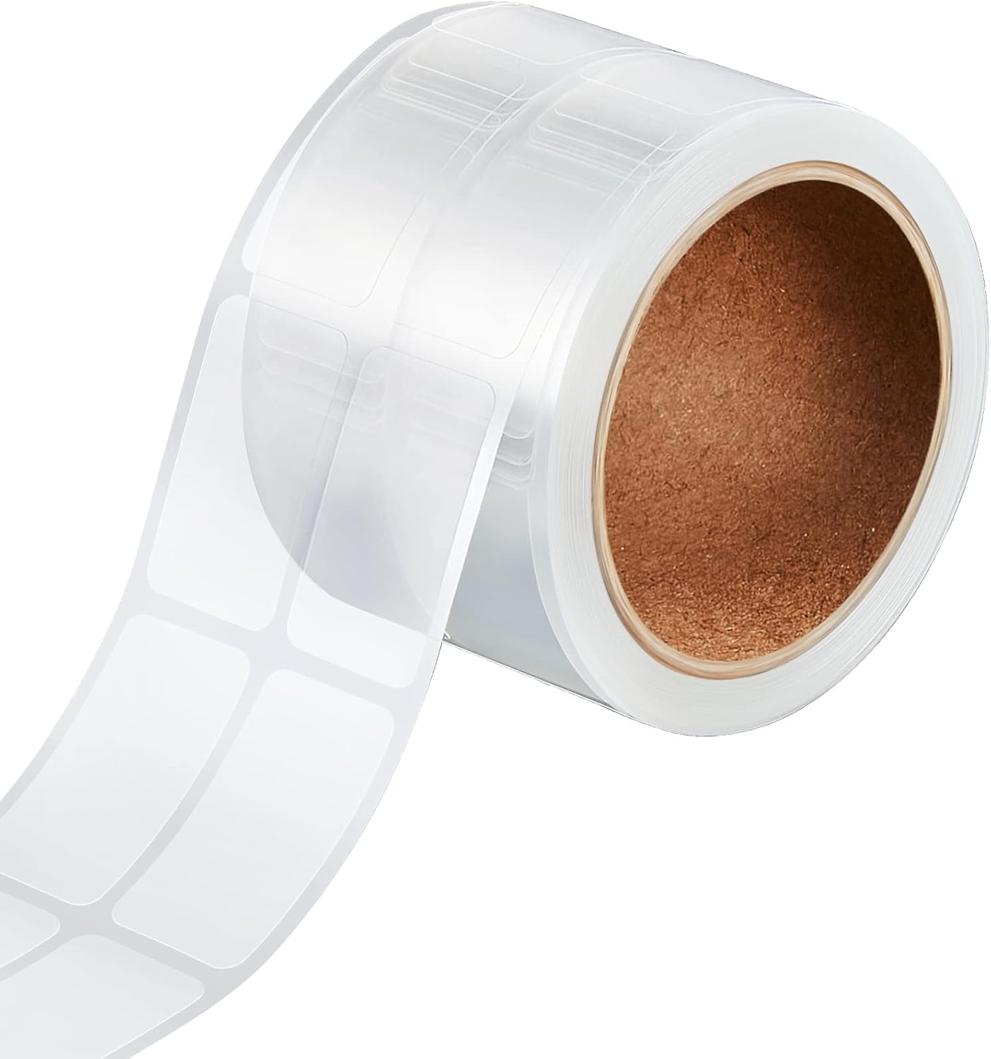 500 Pieces Label Protector Clear Labels Wafer Seals Waterproof 0.59 x 0.98 Inch Back to School Clear Covers for Protecting Barcodes, Numbers and Stickers