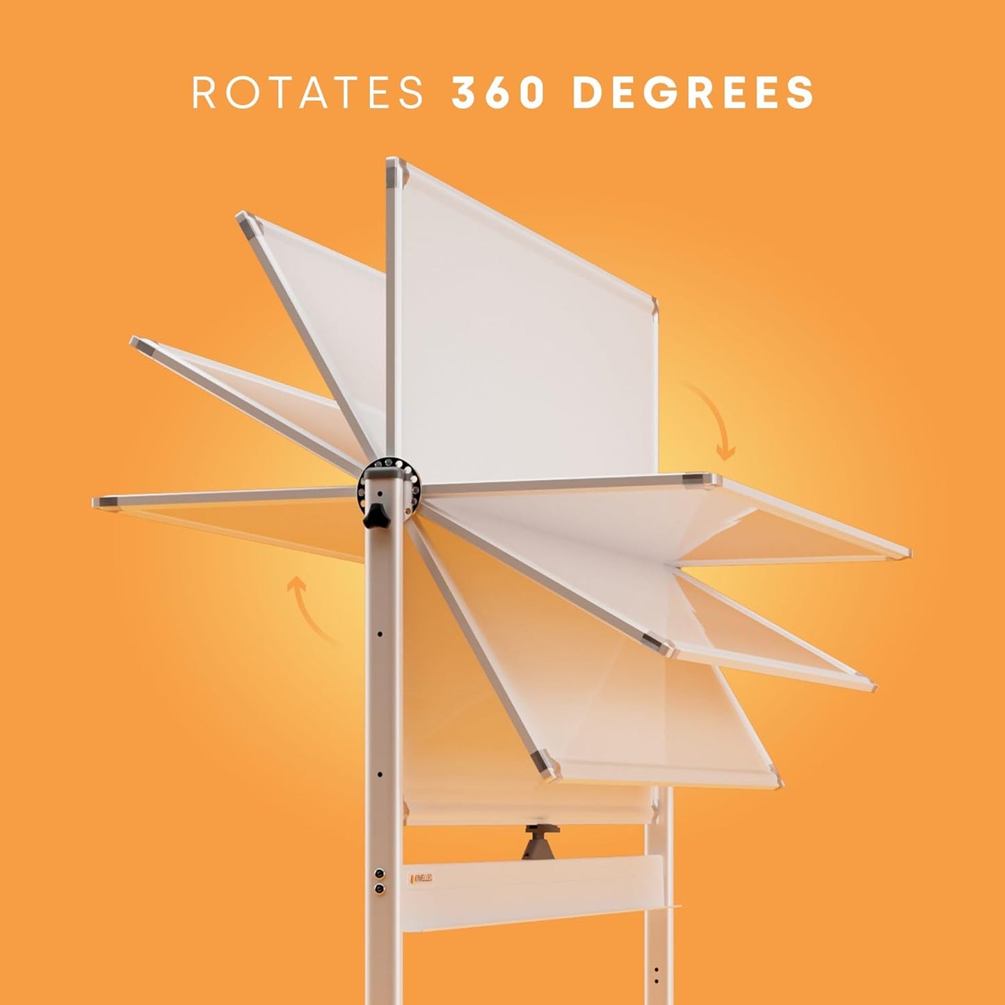 Rolling Dry Erase Board 48 x 36 - Large Portable Magnetic Whiteboard with Stand - Double Sided Easel Style Whiteboard with Wheels - Mobile Standing White Board for Office, Classroom & Home