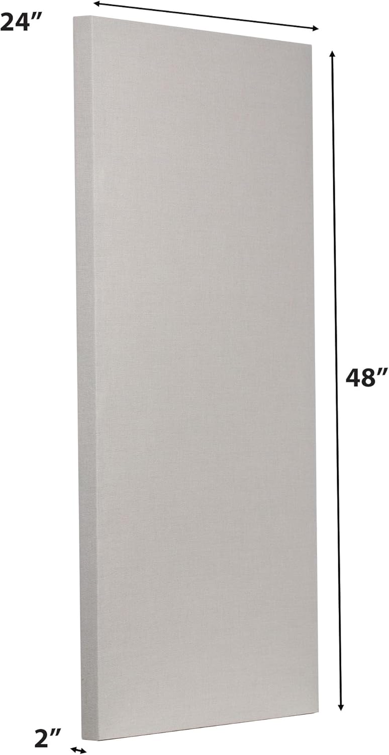ATS Acoustics Sound Absorbing Acoustic Panel Fire Rated Professional Studio Quality 24" x 48" x 2" (Linen)