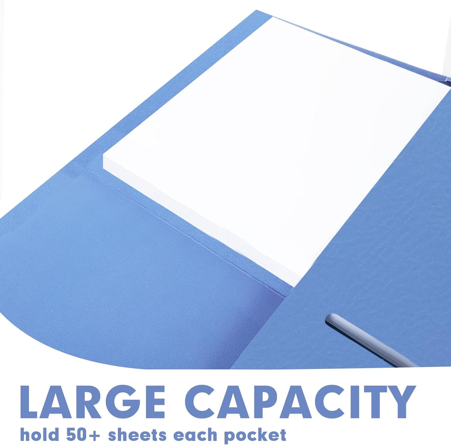 Two Pocket Folders, RAZCC 30 Pack File Folders with Pockets Fit Letter Size Paper, Thick Paper File Folder for School Office Business Home, Assorted 10 Colors