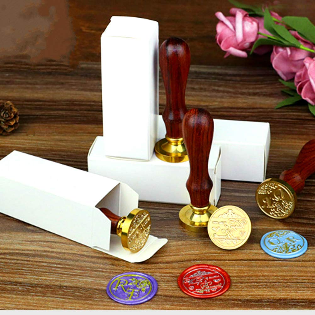 Starry Mermaid Wax Sealing Stamp with Removable Brass Head Wooden Handle - Retro Vintage Animal Sealing Wax Stamp for Letter Cards Invitations