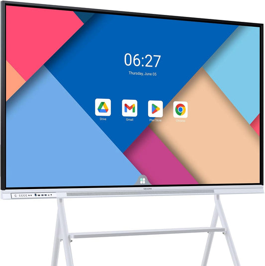 75 Inch 4K Smart Board - Google EDLA-Certified Interactive Whiteboard, Android 14, 50-Point Touch, Wireless Casting - Digital Whiteboard for Classrooms & Hybrid Offices (Board Only)