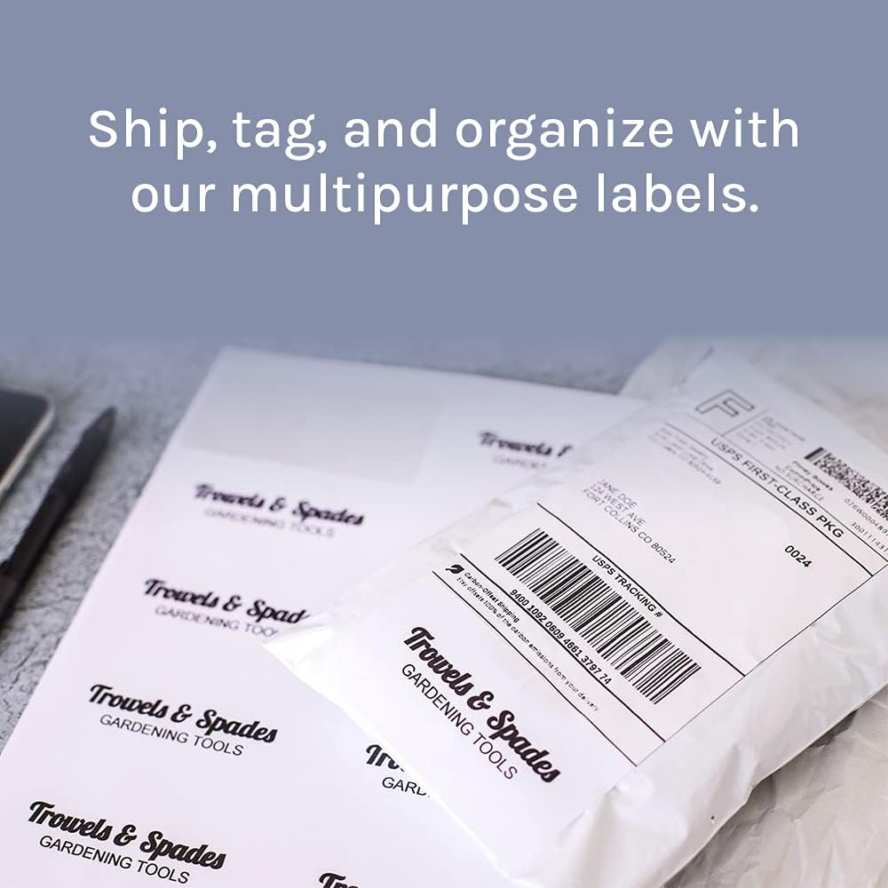 Premium Label Supply White Sticker Address Labels – 2" x 4" – Laser/Inkjet Compatible – (10 per Sheet), 100 Sheets – 1,000 Total Adhesive Labels