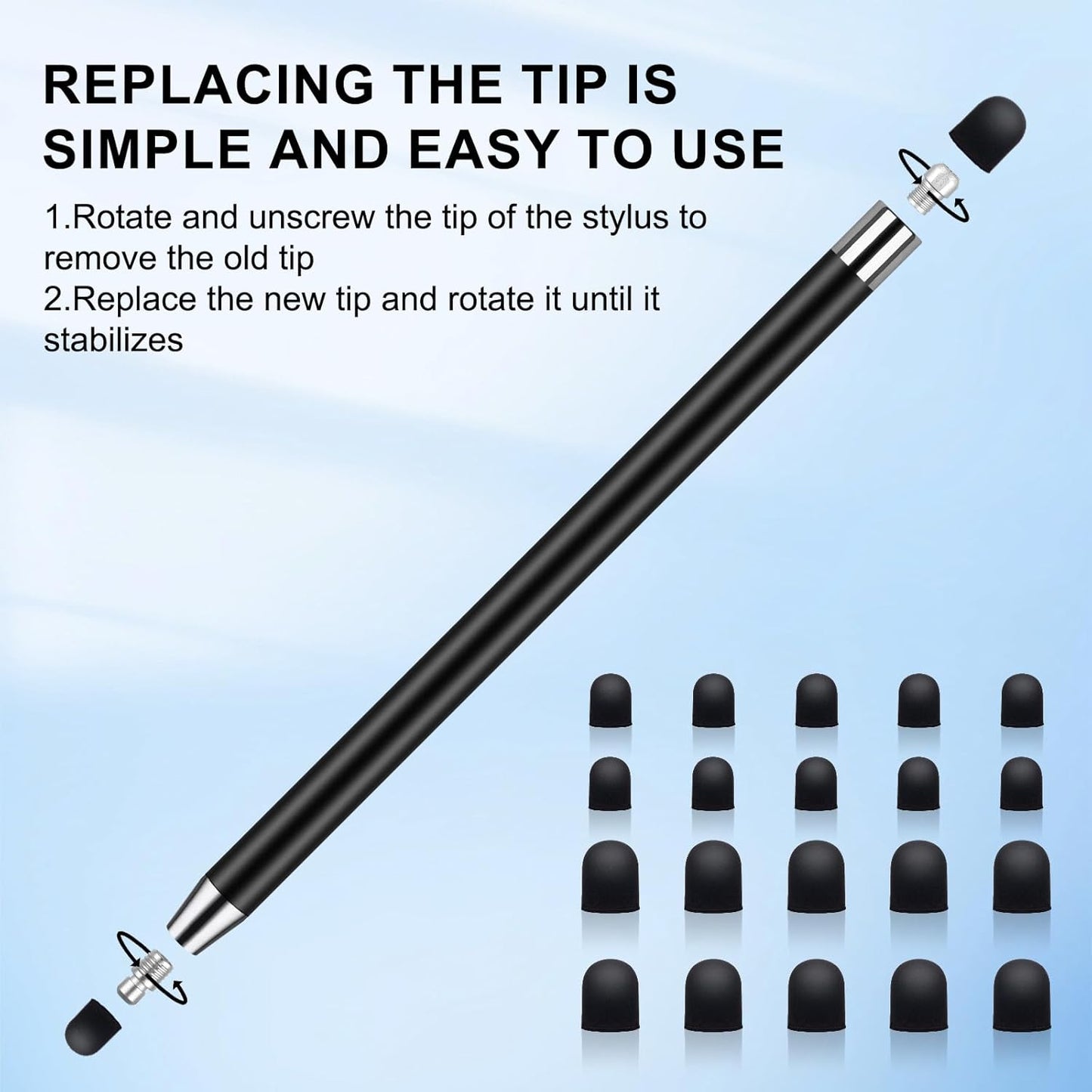 Stylus Pen [10 Pack] Universal Capacitive Touch Screen Pens for iPad/iPhone/Smartphones and Tablets,Compatible with All Capacitive Touch Screen(10 Black/White)