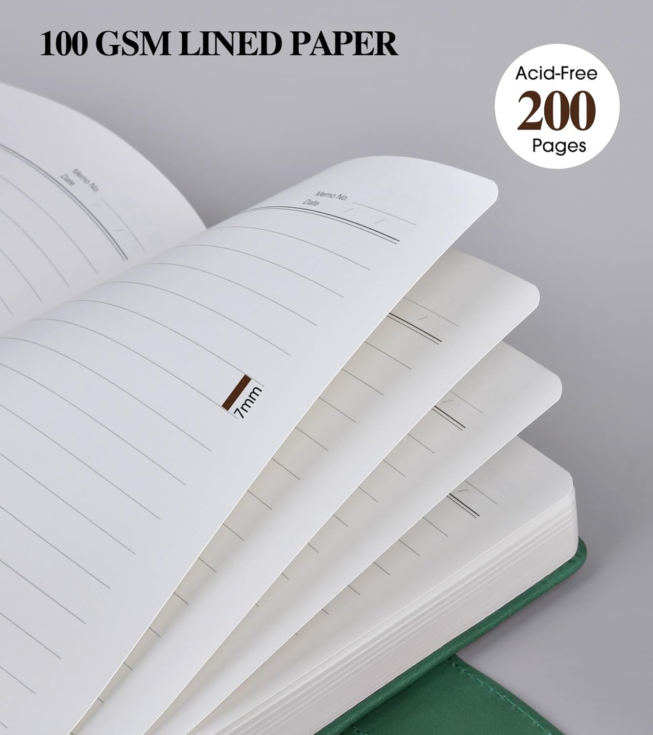 Lined Journal Notebook for Men, A5 Leather Journals for Writing Women, Hardcover Notebooks for Work,School,Note Taking,Travel,Business,Personal daily Diary,200 Page College Ruled (5.9" x 8.4")