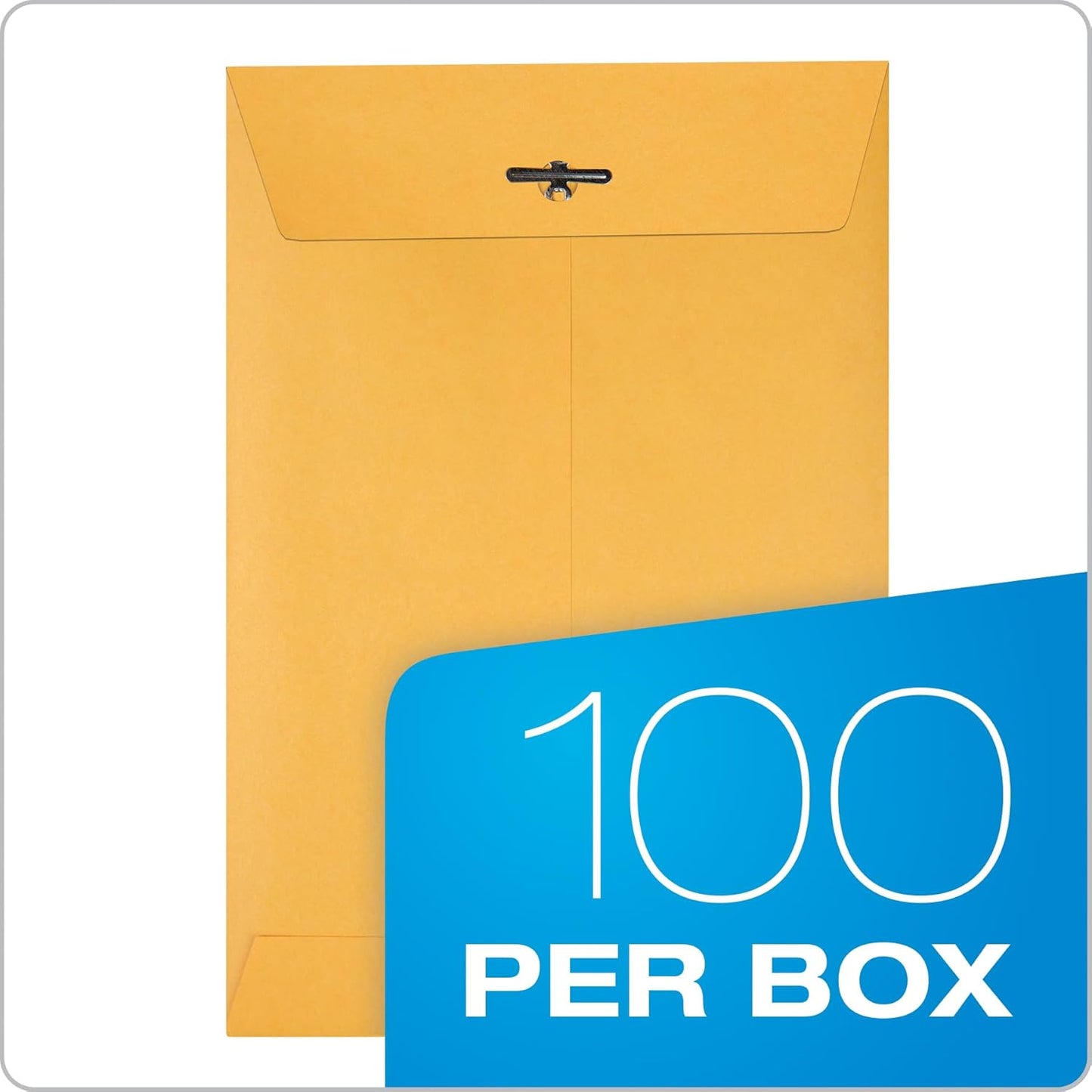 Quality Park 7 x 10 Clasp Envelopes, Clasp and Gummed Closures for Storing or Mailing, 28 lb Kraft Paper, 100 per Box (QUA37868)