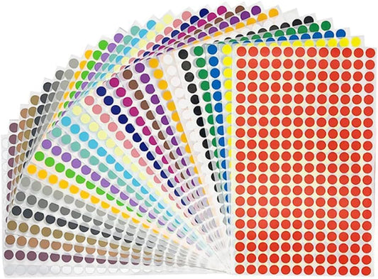 Colorful Book Spine Labels | 1000 Pieces for Organizing Classroom Library | Rainbow Book Spine Stickers in 25 Assorted Colors, 1 Inch