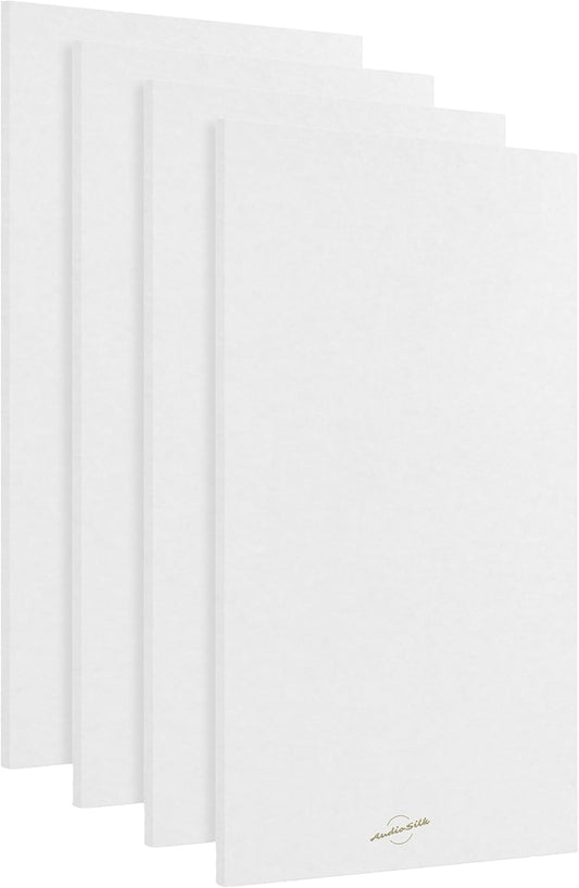Acoustic Panels, 4 Pack ROOM KIT, Large, 46" x 23", Pure White