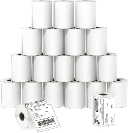 MFLABEL 4x6 Thermal Shipping Labels - 20 Rolls of 250, Perforated & Smudge-Proof Direct Thermal Labels Compatible with Rollo, Zebra, Munbyn |for Amazon USPS UPS FedEx Shopify (Not for Dymo/Brother)