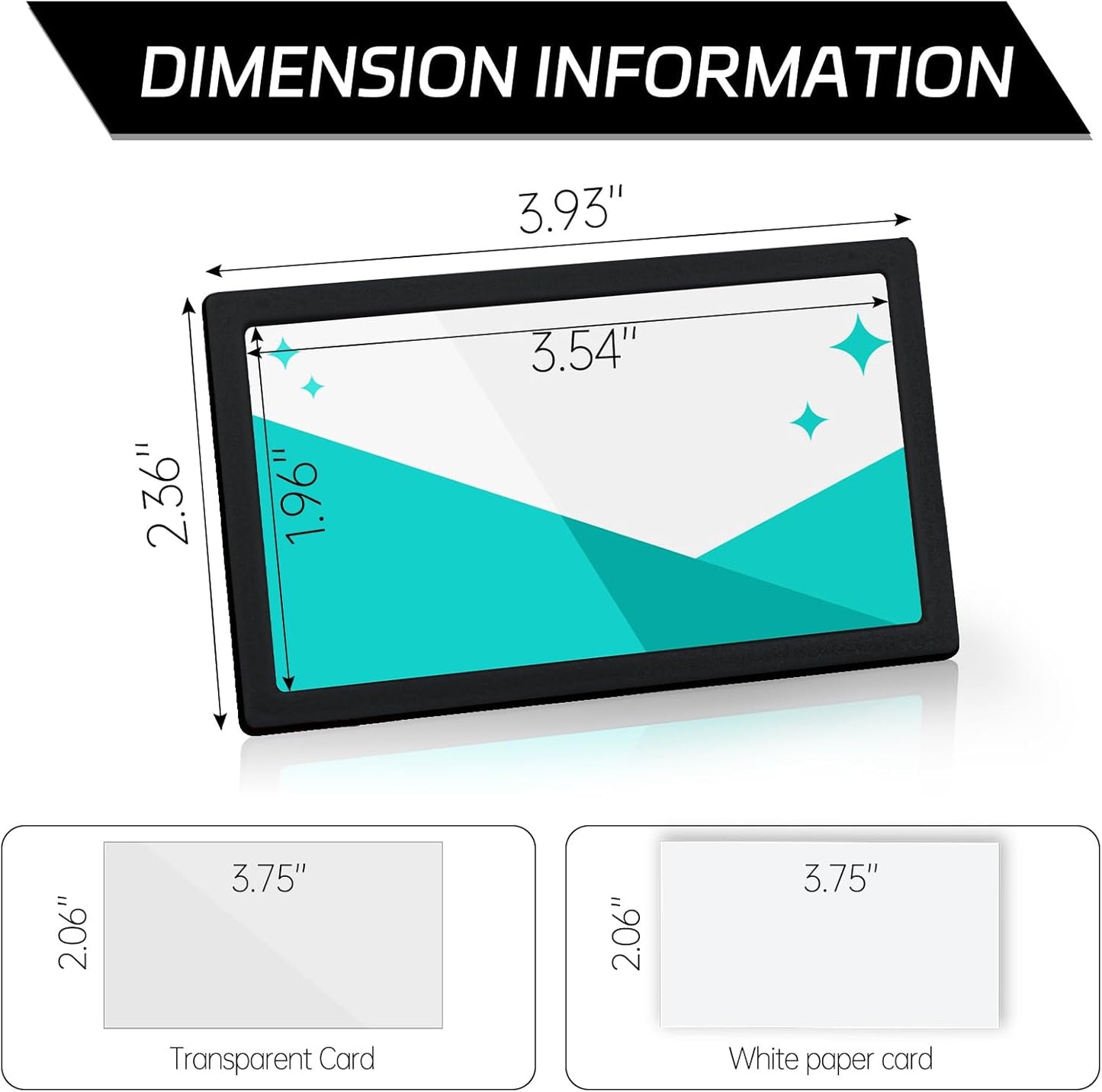 20Pcs 2x4 inch Magnetic Plastic Label Holder for Supermarket Store Price Tag, Metal Shelf File Storage Cabinet Drawer Label Tag Resuable with 8 Color Chalk Makers, 20Pcs White Paper (Black)