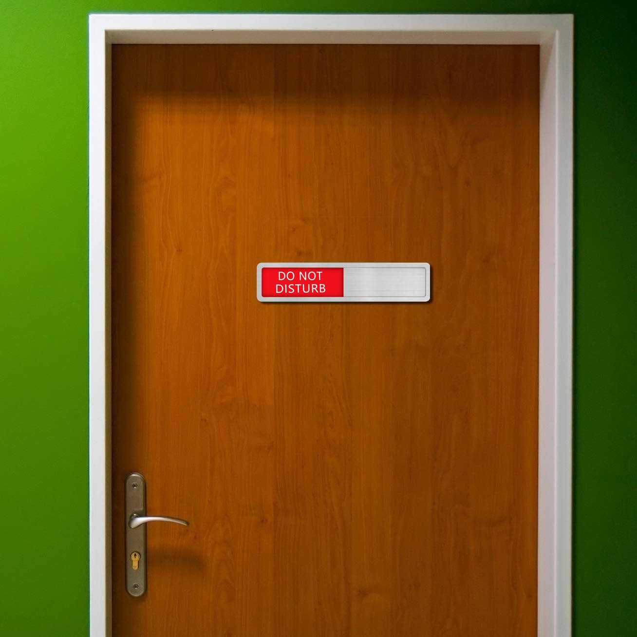 Kichwit 304 Stainless Steel Do Not Disturb Sign, Privacy for Offices or Homes, Welcome Please Knock, Silver