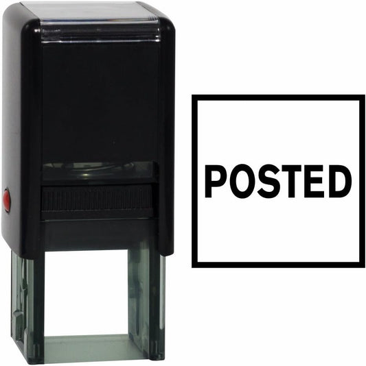 Square Posted Self Inking Rubber Stamp (Black Ink)