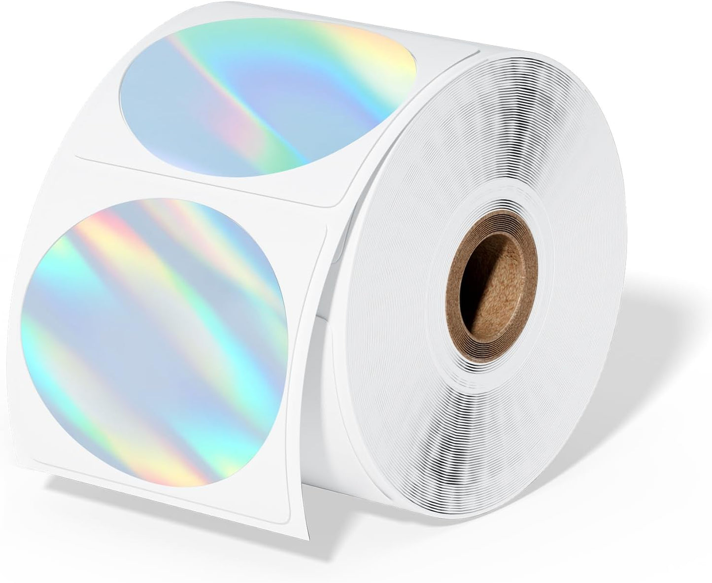 Phomemo 2" inch Round Reflective Thermal Labels, Color Self-Adhesive Stickers Label, Relly Cool Thermal Printer Label for Address, Logo, Shipping, Barcodes, QR Code (400 Labels/Rolls,1 Roll