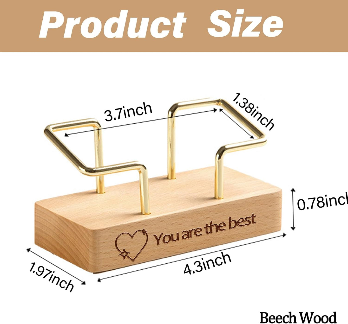 Custom Business Card Holder Desk-Personalized Engraved Wooden Business Card Case Holder, Customized Name Logo Business Card Display Gifts for Men Women