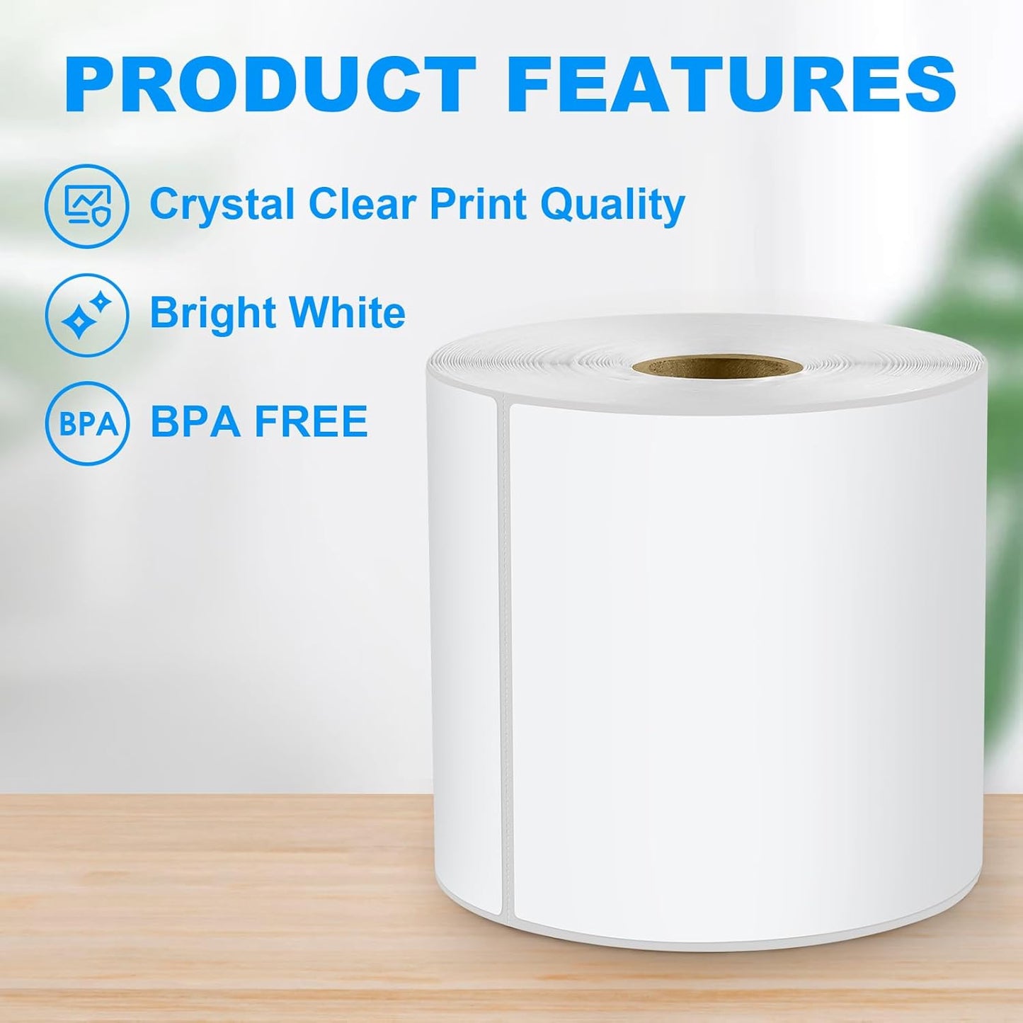 MaxGear 4" x 6" Direct Thermal Shipping Labels, 500 Perforated Mailing Labels, Compatible with Brother, Zebra, Rollo & Most Thermal Printers, Commercial Grade, Not for Dymo