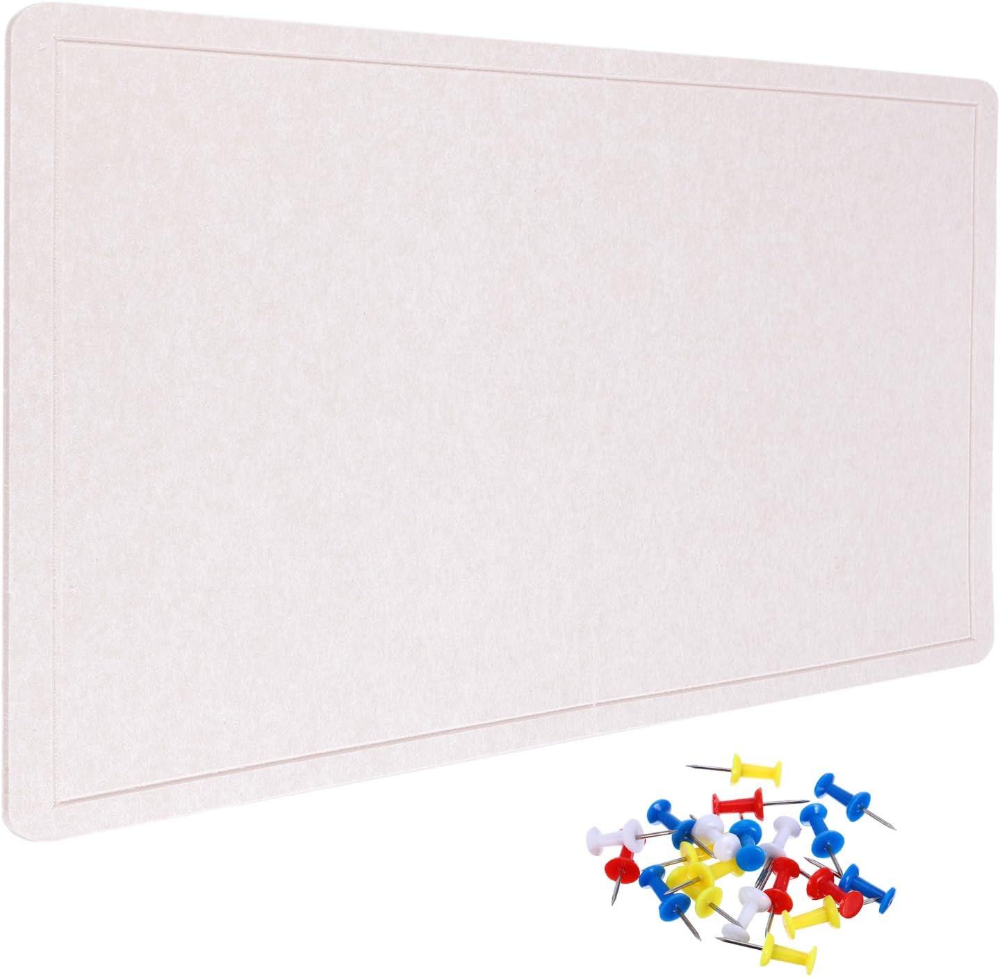 YOKIVE Felt Bulletin Board, 96 x 48 -Inch Foldable Decorative Pin Board Self Adhesive Felt Cork Board with 20 Pushpins, Great for Wall, Photo Display, Paste Note, Schedule(Light Camel)