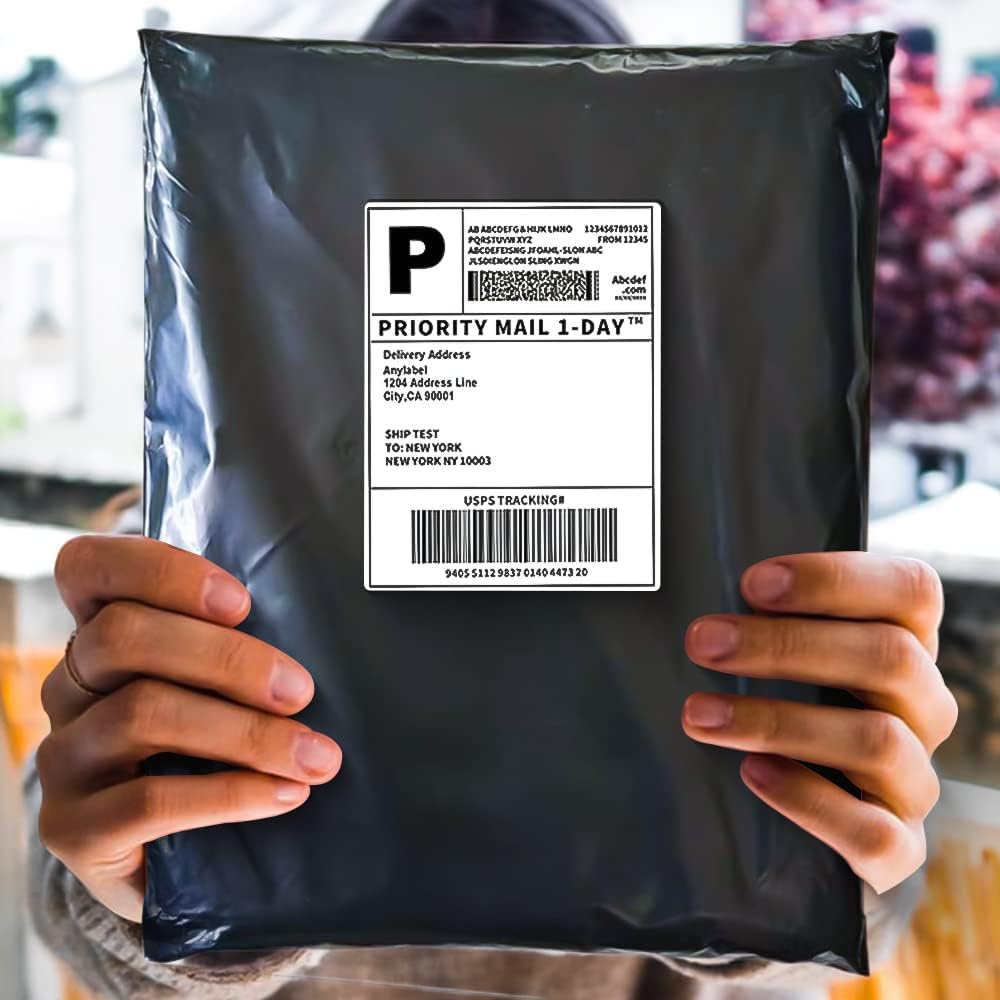 POLYSELLS 1000 pcs 10x13 Inches Black Poly Mailers Shipping Envelopes, Strong Adhesive Sealing, Waterproof, and Tear-resistant Postal Mailing Bags for Clothing, Books, and Accessories