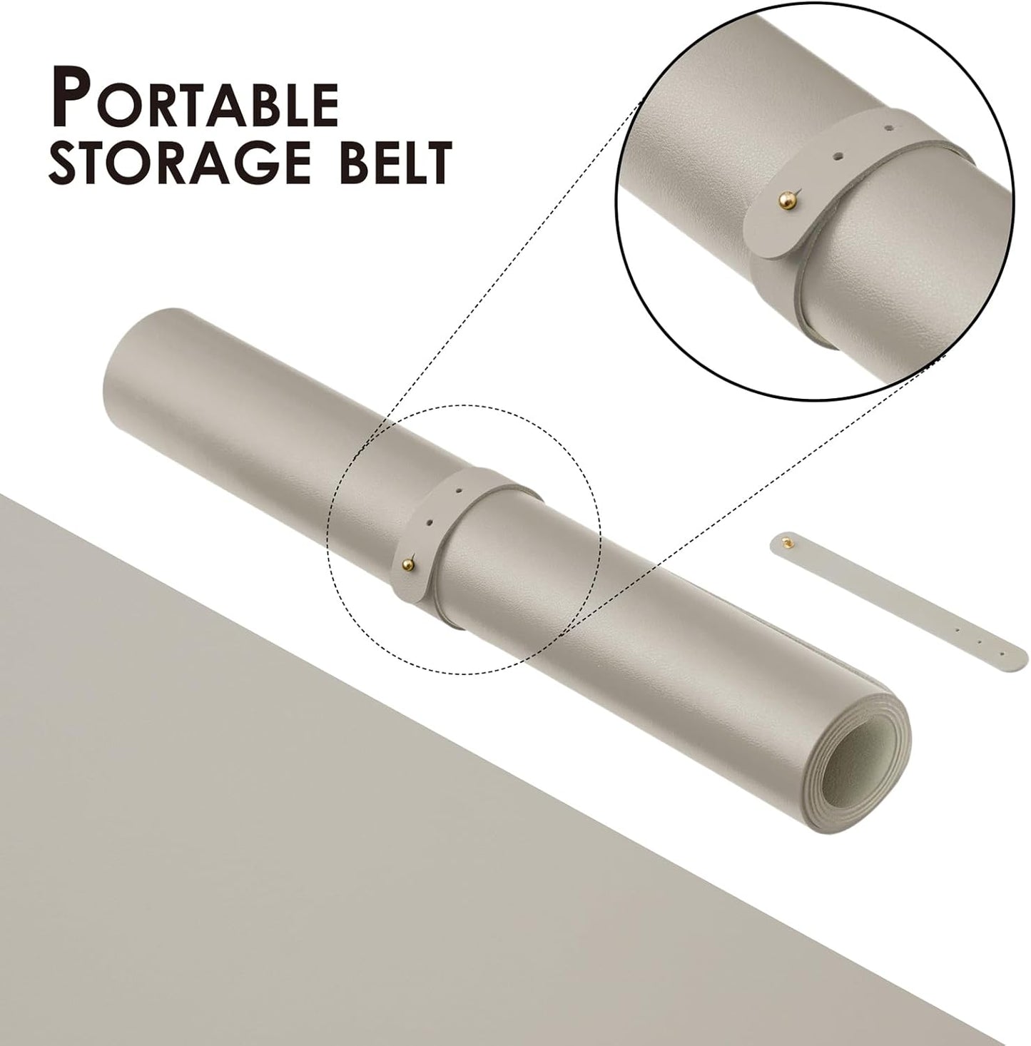 Large Desk Mat - 47.2"x 17" Non-Slip PU Desk Pad for Office and Home - Ideal for Large Mouse Pad and Desk Mats on Top of Desks(Light Gray)