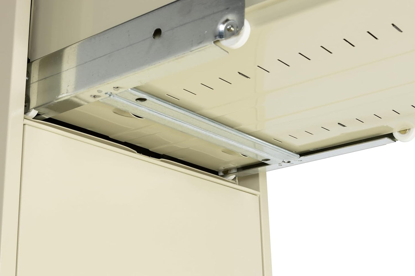 25 inch 2-Drawer Vertical Fireproof File Cabinet – Letter Size Filing – Key Lock – Water Resistant Seal – Fire and Impact Rated – Putty Finish – Model LTR2W25P